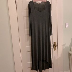 Fresh Produce Long Gray Cotton Jersey Dress